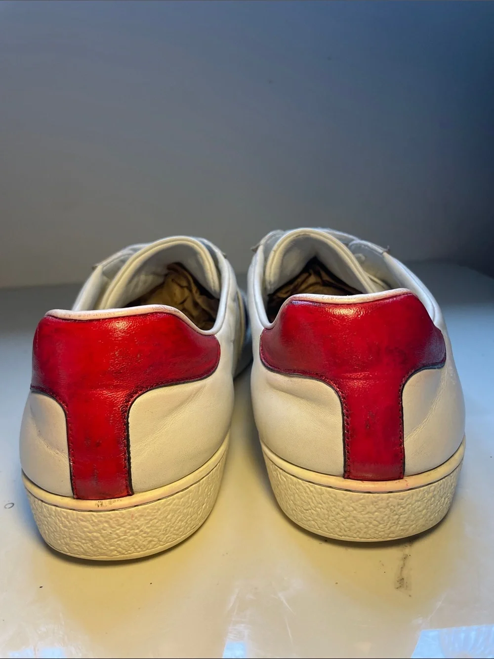 Gucci white leather